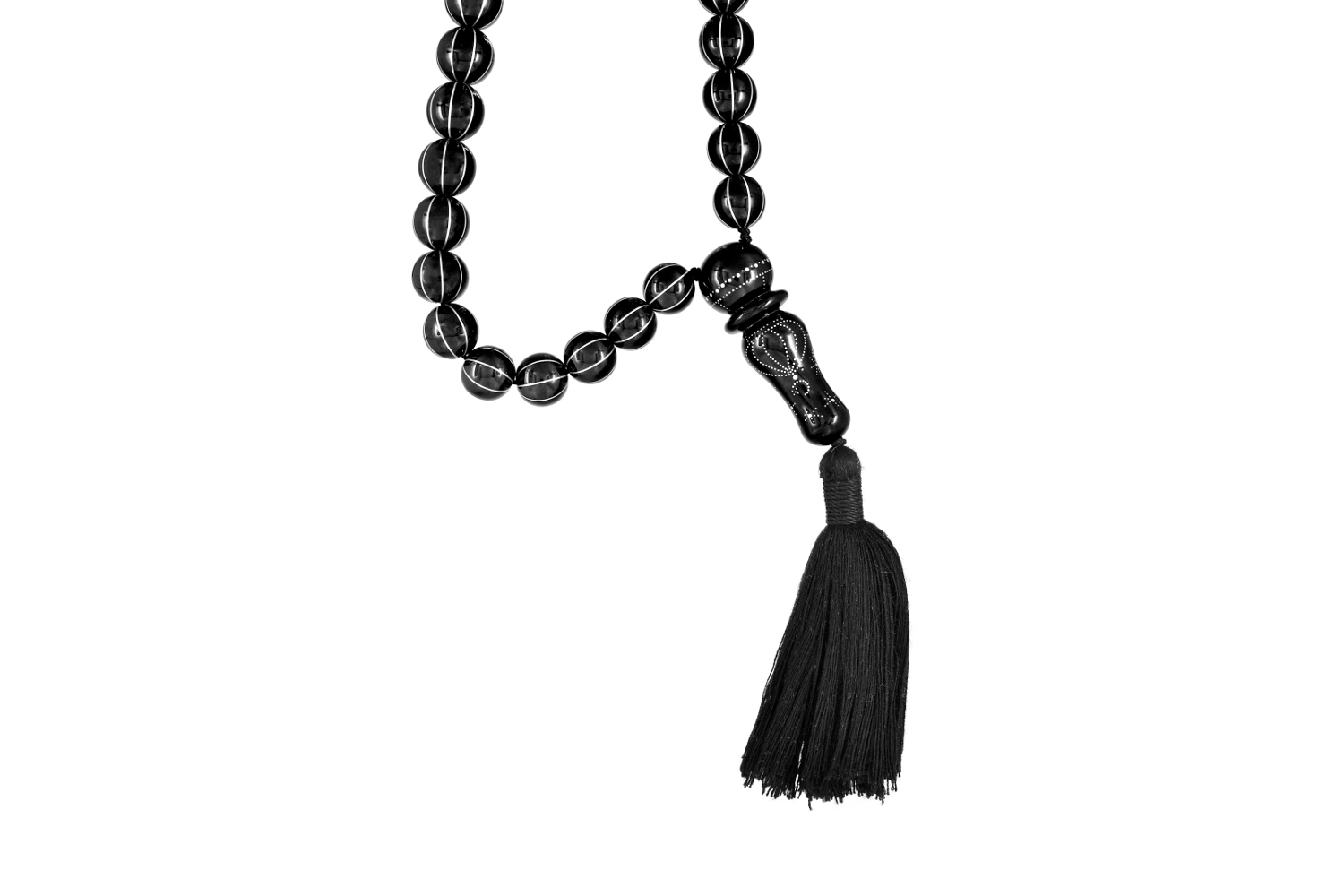 Beads of jet